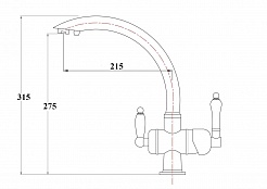 Zorg Смеситель для кухни "Clean Water ZR 327 YF" ANTIQUE – фотография-2