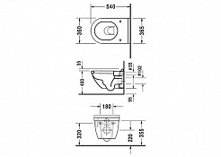 Duravit Унитаз подвесной Starck 3 2225090000 с микролифтом – фотография-2