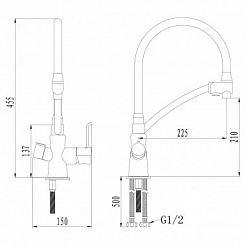 Lemark Смеситель Comfort LM3070C-White для кухонной мойки – фотография-2