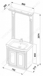 Aquanet Тумба с раковиной Фредерика new 80 – фотография-3