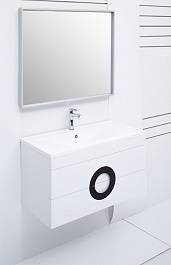 De Aqua Мебель для ванной Форма 90, зеркало Алюминиум – фотография-2