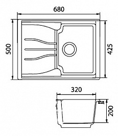 Granfest Мойка кухонная Standart GF-S680L Розовый – фотография-3