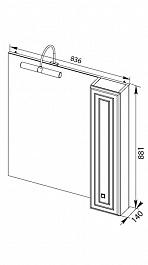 Aquanet Зеркальный шкаф "Стайл 85" – фотография-4