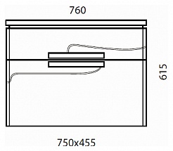  Мебель для ванной "Nota 75" черная – фотография-2