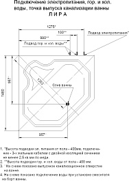 Aquatek Акриловая ванна Лира 148x148 с экраном – фотография-5