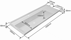 СанТа Тумба с раковиной Марс 120 подвесная белая – фотография-5