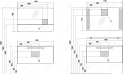 Акватон Мебель для ванной "Валенсия 110" ZSH жемчуг – фотография-4