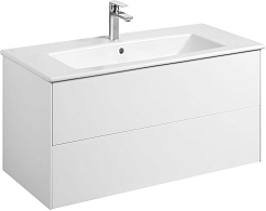 Акватон Мебель для ванной Сохо 100 L подвесная белая – фотография-5