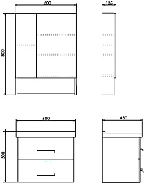 Comforty Зеркальный шкаф Парма 60 дуб дымчатый – фотография-8