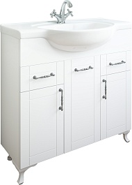 Sanflor Мебель для ванной Глория 85 R белая матовая – фотография-6