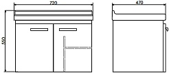 Comforty Мебель для ванной Рига 70 подвесная дуб сонома/белая – фотография-19