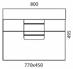  Тумба с раковиной Glass 80 – фотография-3