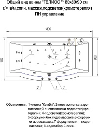 Aquatek Акриловая ванна Гелиос 180x90 – фотография-6