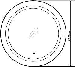Comforty Зеркало Круг 75 с бесконтактным выключателем – фотография-5
