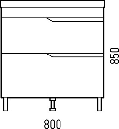 Corozo Тумба с раковиной Теона 80 Z2 белая – фотография-9