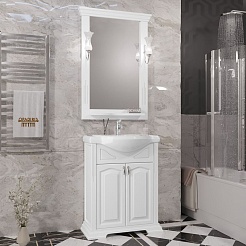 Opadiris Зеркало для ванной Риспекто 65 белое матовое – фотография-3