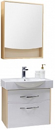 Акватон Мебель для ванной Инфинити 65 ясень коимбра, зеркало-шкаф – фотография-1