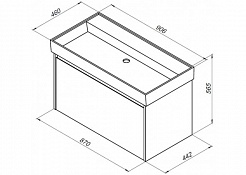 Aquanet Мебель для ванной Nova Lite 90 белая – фотография-9