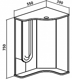 Runo Мебель для ванной Бис L угловая – фотография-8