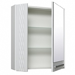 Runo Зеркало-шкаф для ванной Мира 65 белый – фотография-7