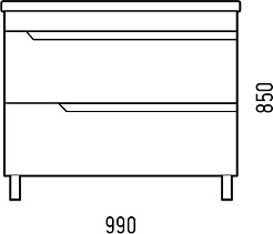 Corozo Тумба с раковиной Юрма 100 Z2 белая – фотография-8