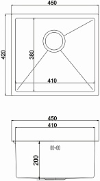 Mixline Мойка кухонная Pro 45 золото – фотография-7