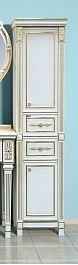 Misty Шкаф - пенал Tiffany 50 R белый/сусальное золото – фотография-1