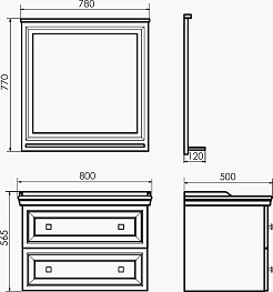 Comforty Тумба с раковиной Феррара 80 подвесная белая – фотография-12