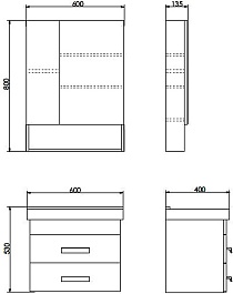 Comforty Мебель для ванной Никосия 60П подвесная белая – фотография-13