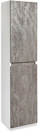 Runo Шкаф пенал Бари 35 R подвесной железный камень/белый – фотография-1