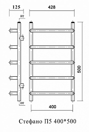 Domoterm Полотенцесушитель Стефано П5 400*500 – фотография-2