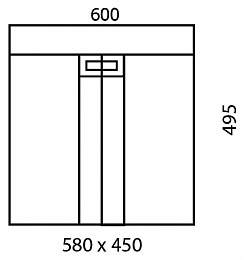  Тумба с раковиной Point 60 белая – фотография-2