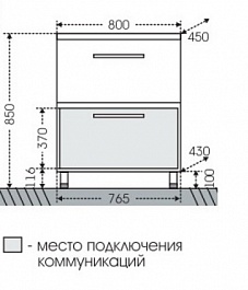 СанТа Мебель для ванной Калипсо 80 – фотография-5