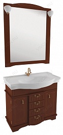 Aquanet Зеркало для ванной "Луис 90" темный орех – фотография-2