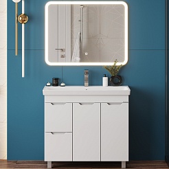 Onika Мебель для ванной Айленд 90 с б/к белая – фотография-1