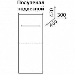 Какса-а Полупенал для ванной Редиссон 30 белый – фотография-2