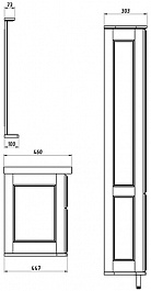 ASB-Woodline Зеркало Прато 70 антикварный орех, массив ясеня – фотография-5