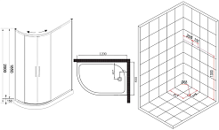 Esbano Душевой уголок ESR-8027A R – фотография-13