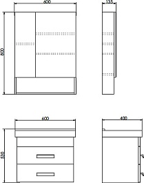 Comforty Тумба с раковиной Никосия 60П подвесная дуб темный – фотография-10