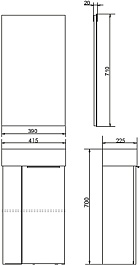 Comforty Мебель для ванной Асти 40 9140 подвесная бетон светлый – фотография-14