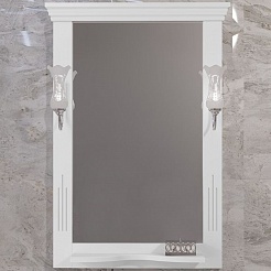 Opadiris Зеркало для ванной Риспекто 65 белое матовое – фотография-1