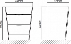 BelBagno Мебель для ванной PIRAMIDE 650 Rovere Moro – фотография-2