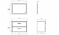 ASB-Woodline Тумба с раковиной Оскар 85 – фотография-6