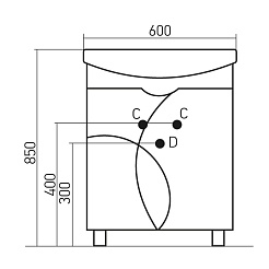 Mixline Мебель для ванной Магнолия 60 R вишня – фотография-4