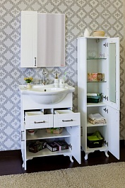 Sanflor Мебель для ванной Глория 65 L белая матовая – фотография-4