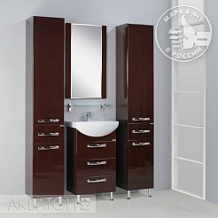 Акватон Мебель для ванной "Ария 50" Н коричневая – фотография-6