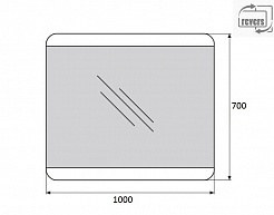 BelBagno Зеркало SPC-CEZ-1000-700-LED-BTN – фотография-4