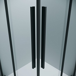 Grossman  Душевой уголок Galaxy 100x70x195 профиль черный матовый стекло прозрачное – фотография-10