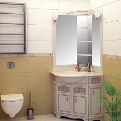 Aquanet Мебель для ванной "Луис 70" угловая бежевая (167690) – фотография-4
