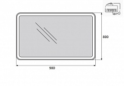 BelBagno Зеркало SPC-MAR-900-800-LED-BTN – фотография-3